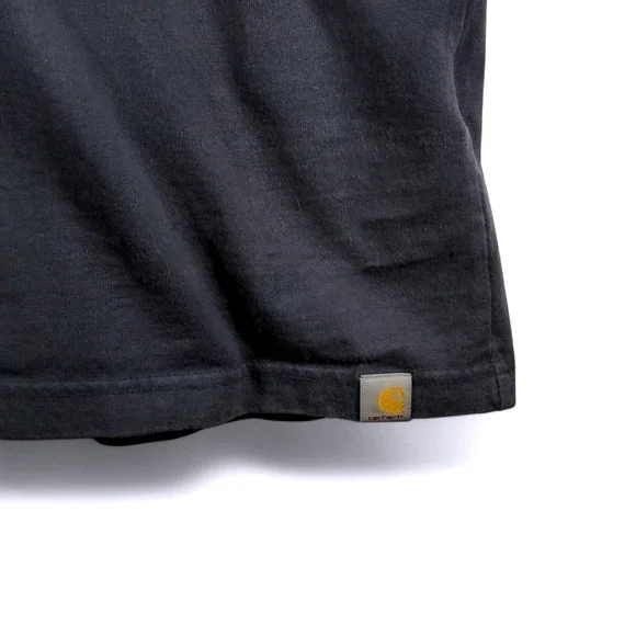 Carhartt Mens L Relaxed Fit Cotton Gray Blue Pine Forest Graphic Pocket T Shirt - Picture 8 of 12